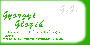 gyorgyi glozik business card